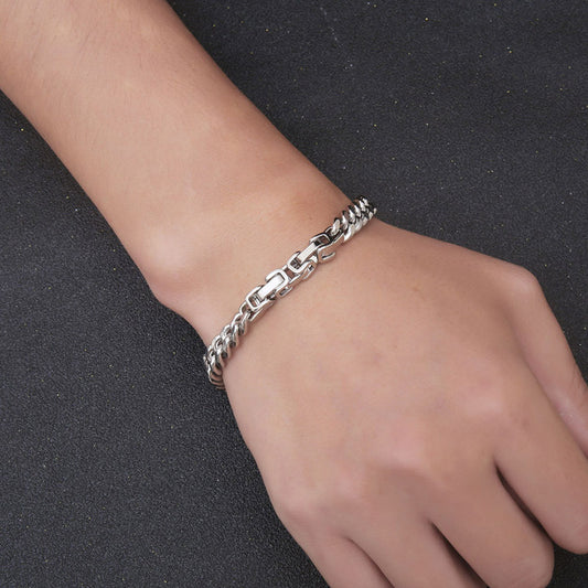 Simple Punk Titanium Steel Bracelet GiftBB.com