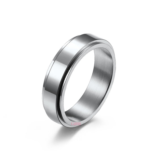 Simple Stainless Steel Spinner Ring GiftBB.com