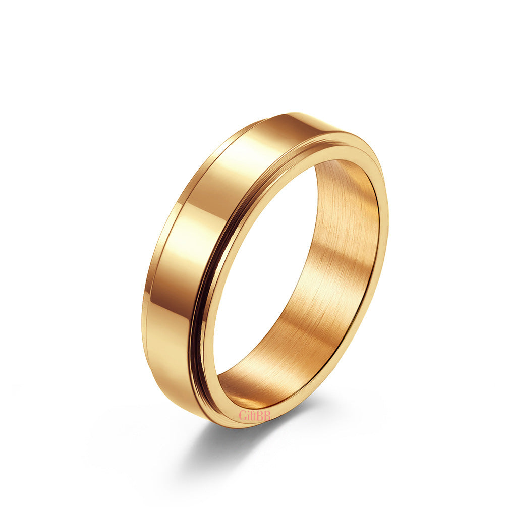 Simple Stainless Steel Spinner Ring GiftBB.com