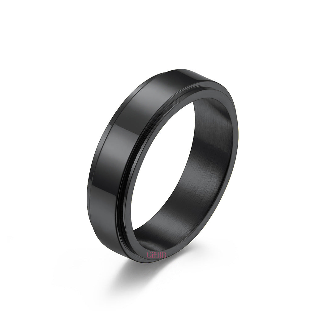 Simple Stainless Steel Spinner Ring GiftBB.com