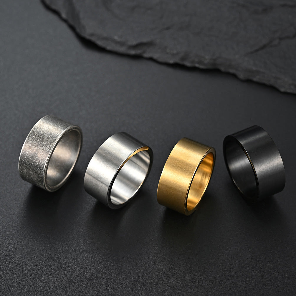 Simple Titanium Steel Ring GiftBB.com