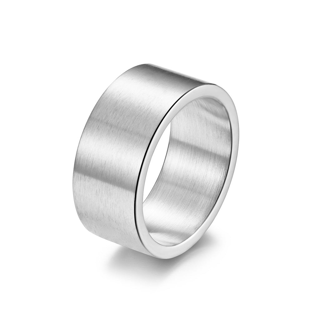 Simple Titanium Steel Ring GiftBB.com