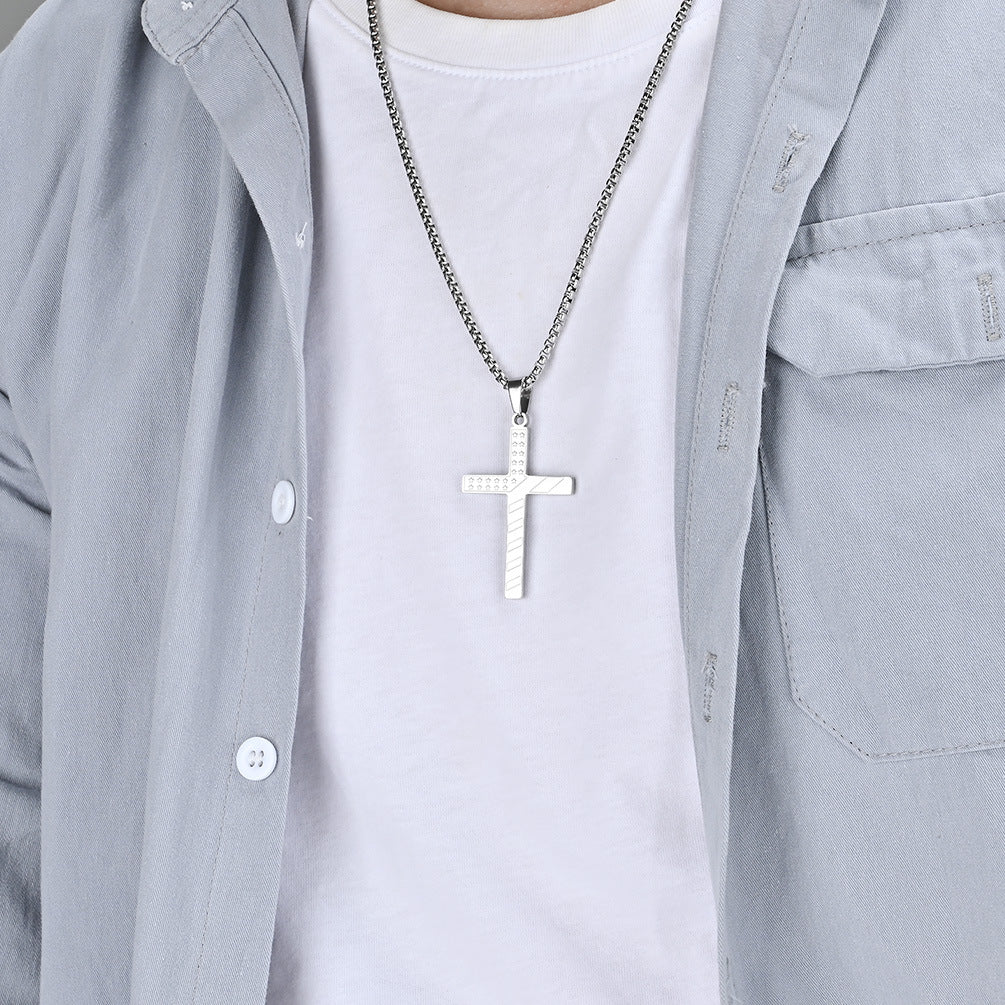 Stars Stripes Cross Pendant GiftBB.com
