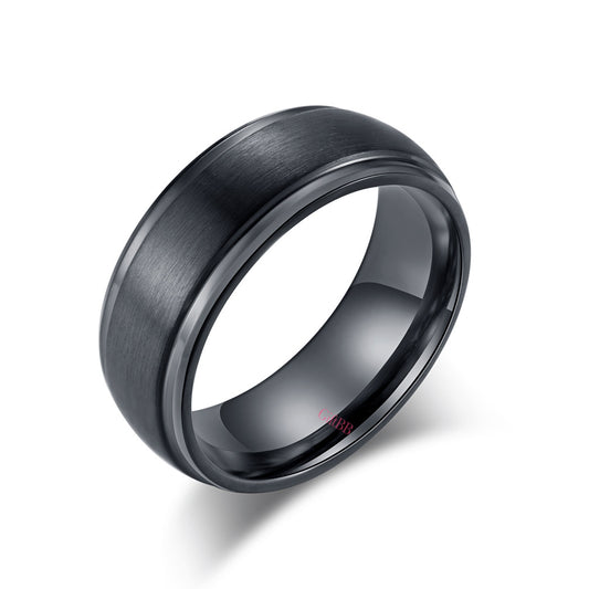 Stylish Simple Titanium Steel Ring GiftBB.com