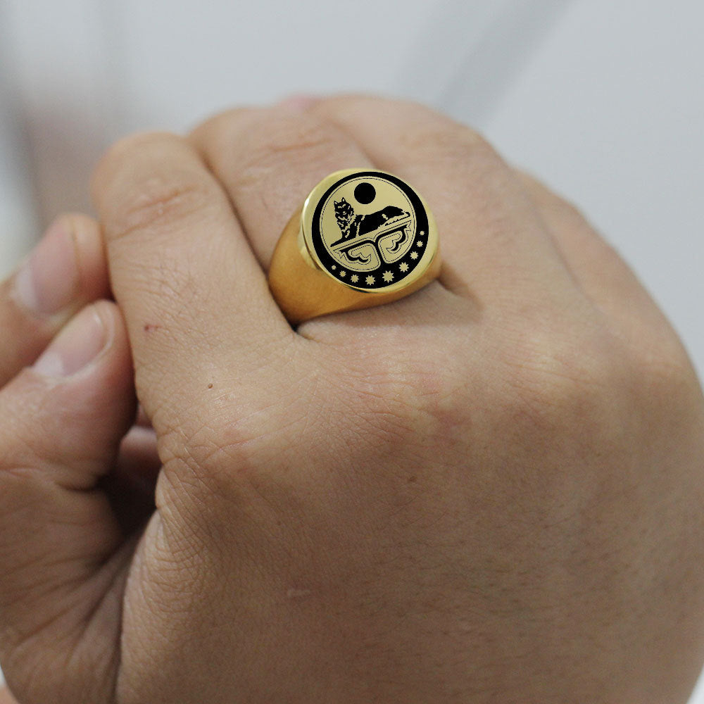 Sun Moon Wolf Ring GiftBB.com