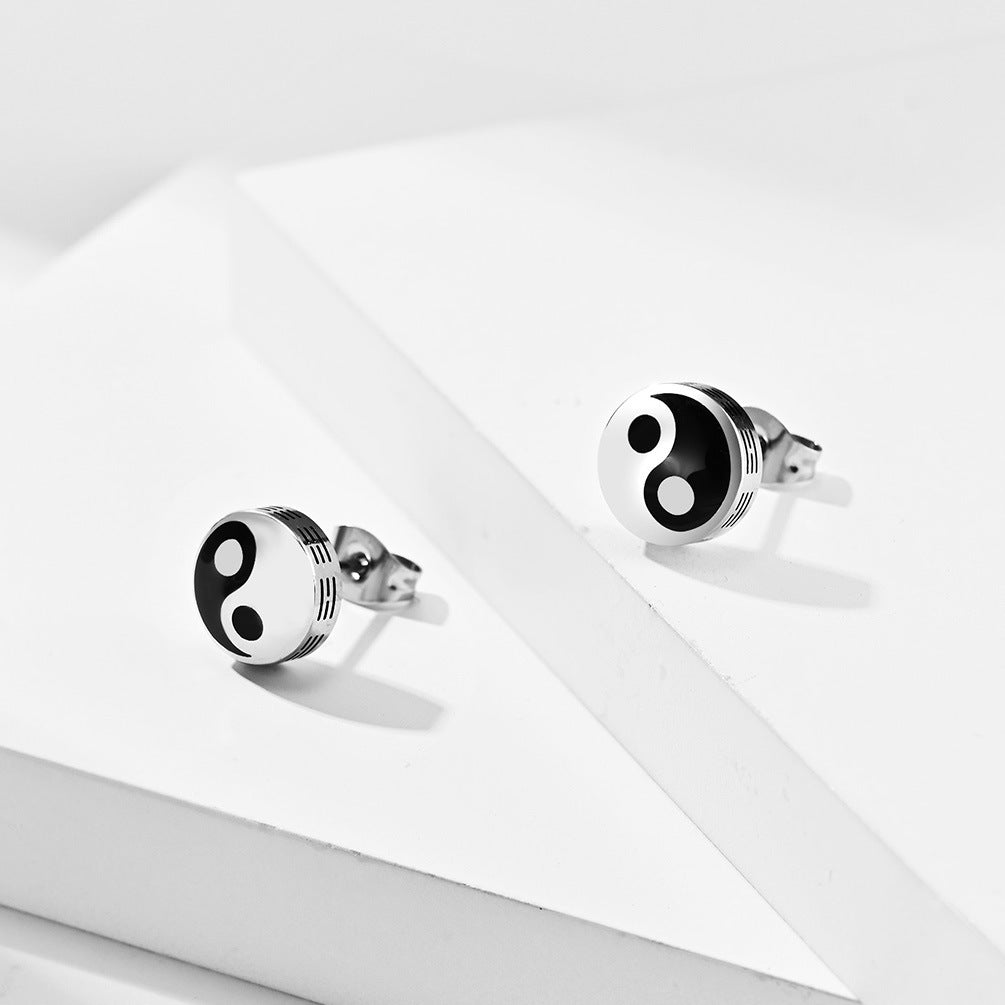 Tai Chi Bagua Yin Yang Earrings GiftBB.com