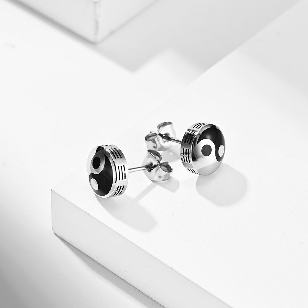 Tai Chi Bagua Yin Yang Earrings GiftBB.com