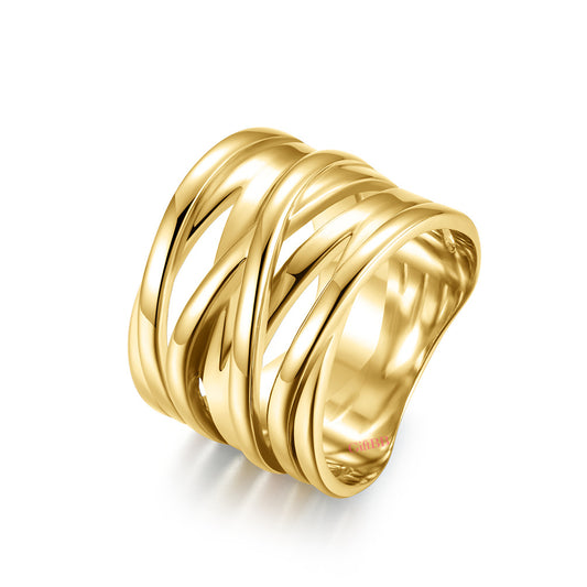 Unique Braided Shape Stainless Steel Ring - GiftBB.com