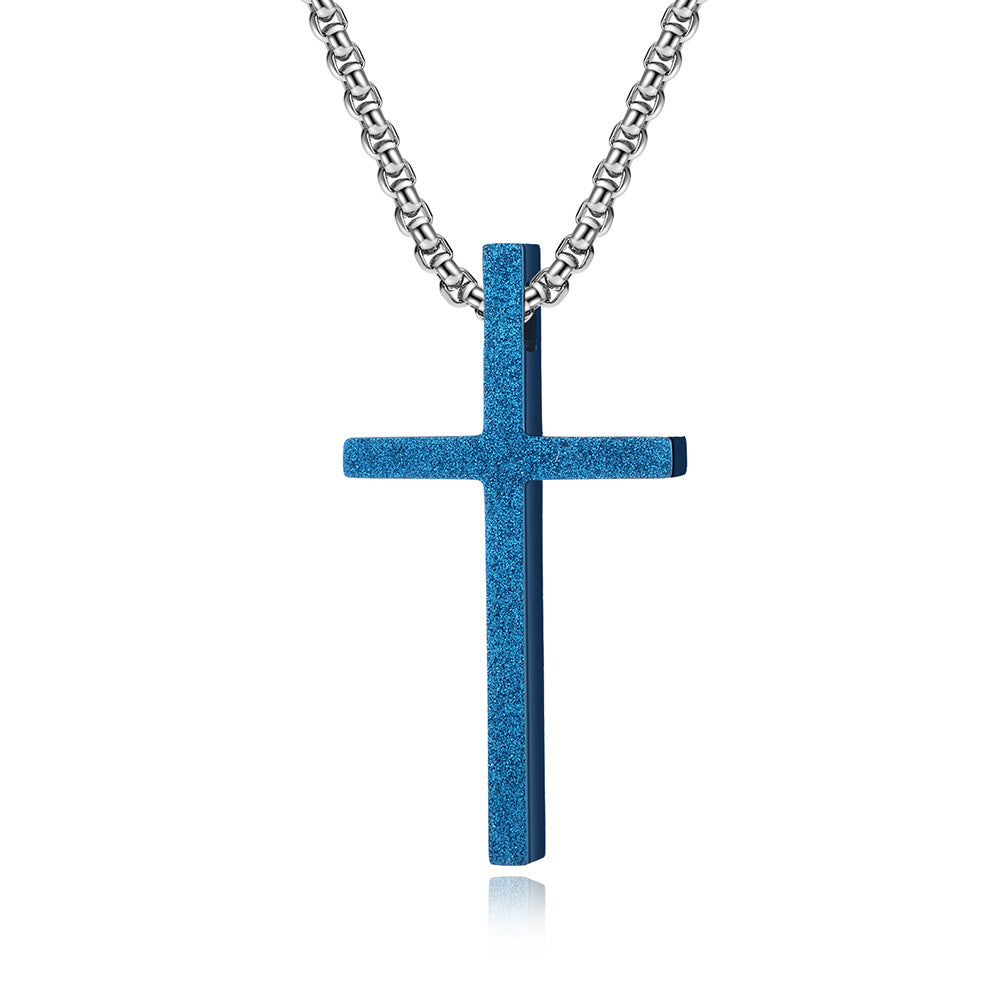 Frosted Cross Pendant