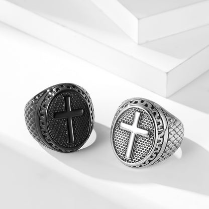 Cross Signet Ring