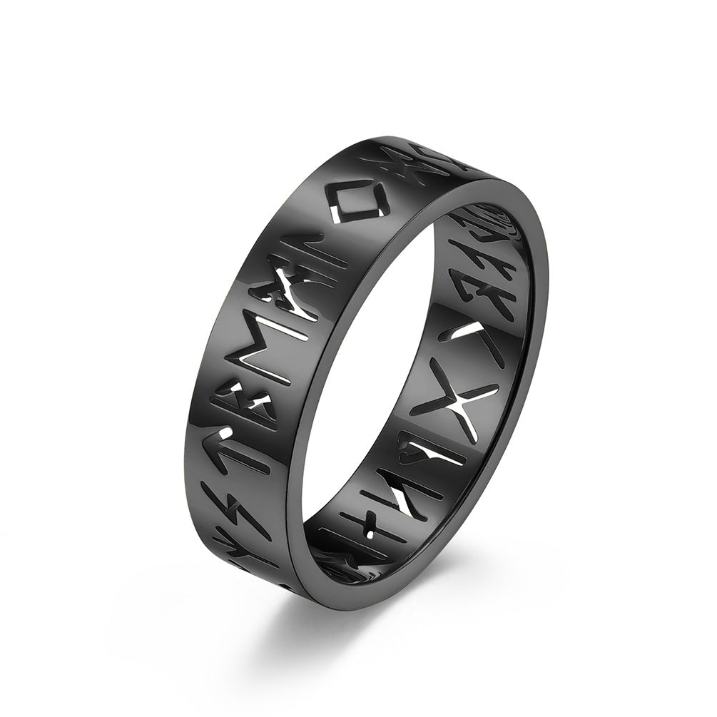 Nordic Viking Rune Openwork Ring