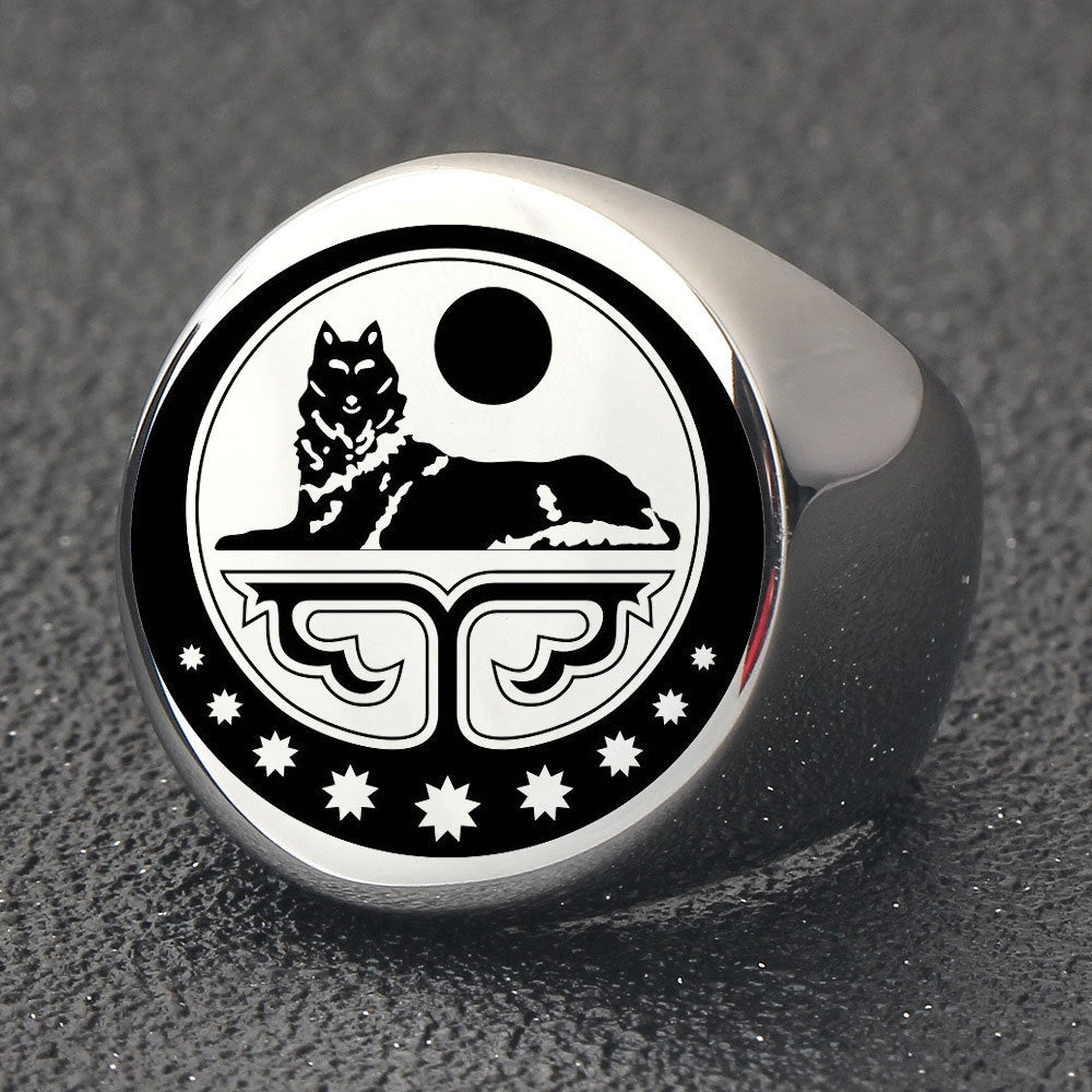 Sun Moon Wolf Ring