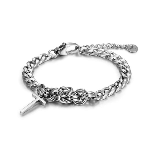 Cross Titanium Steel Bracelet