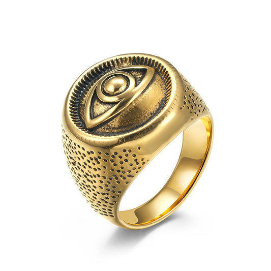 Evil All Seeing Eye Signet Ring