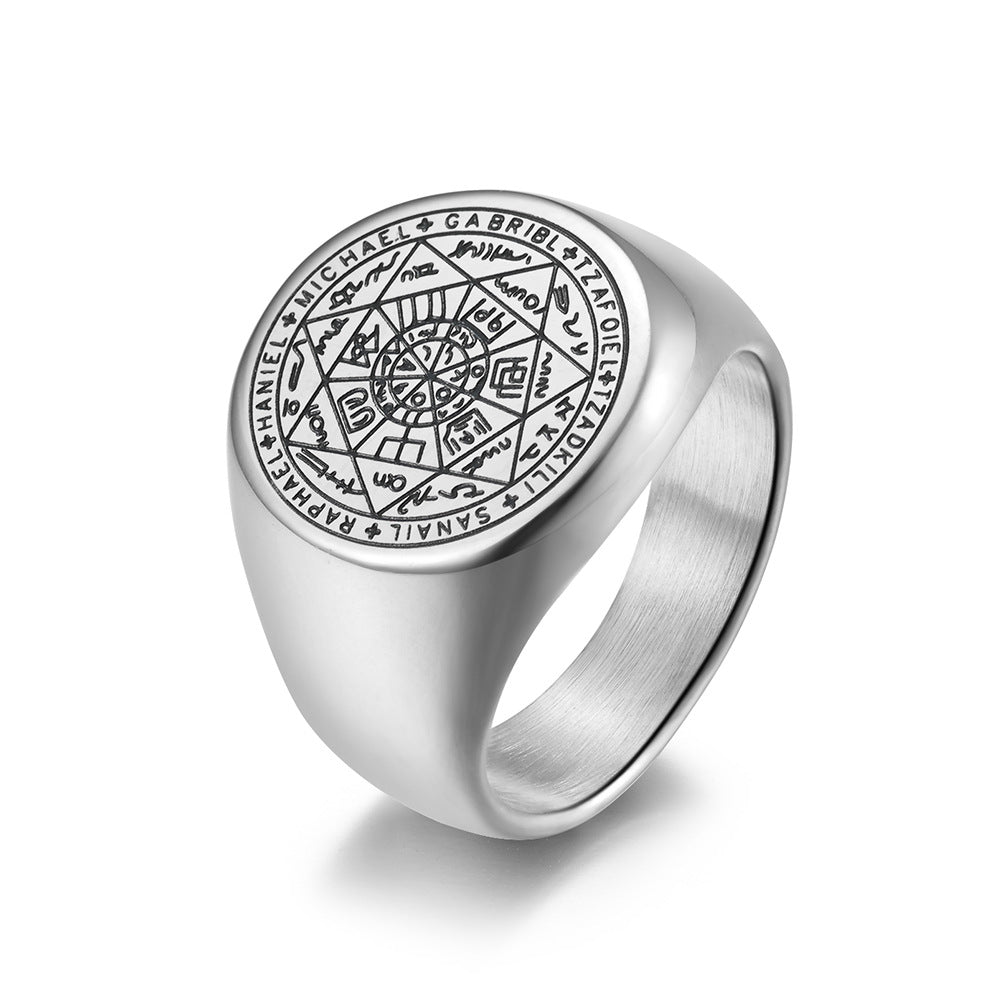 Heptagram Rune Ring