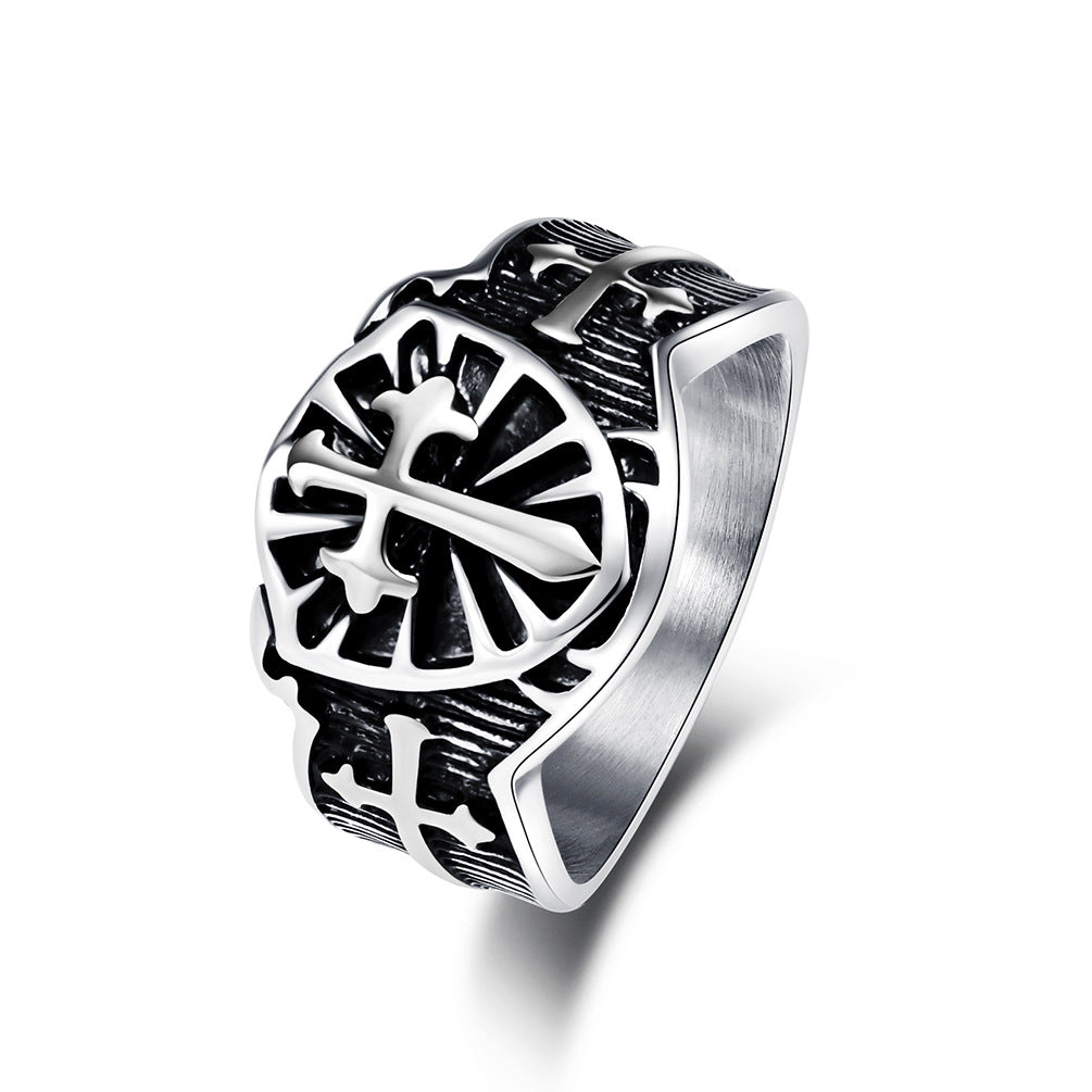 Cross Shield Ring