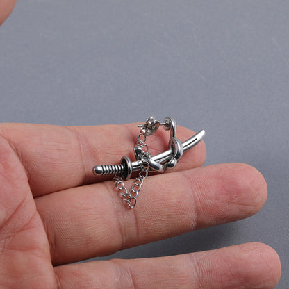 Sword Chain Earrings