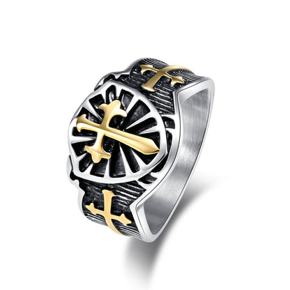 Cross Shield Ring