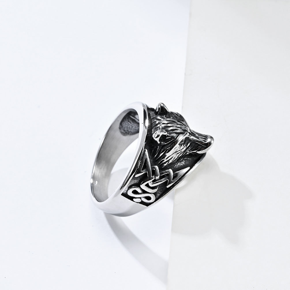 Nordic Wolf Ring