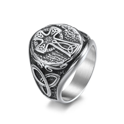 Celtic Knot Cross Ring