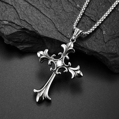 Gothic Cross Diamond Pendant