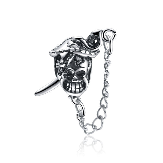 Skull Sword Chain Earrings