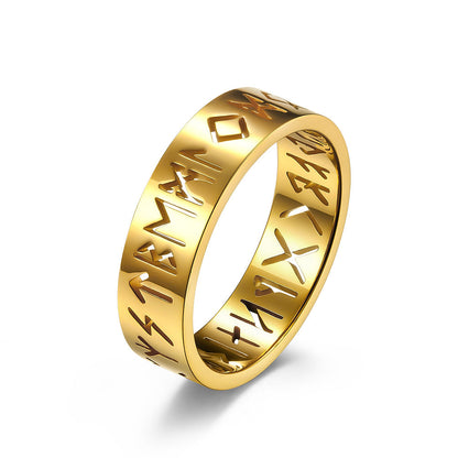 Nordic Viking Rune Openwork Ring