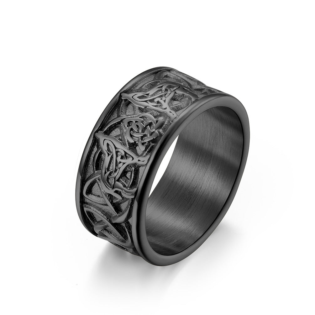 Celtic Knot Wolf Ring