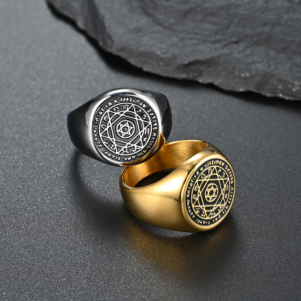 Hexagram Zodiac Guardian Ring