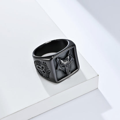 Nordic Celtic Knot Wolf Ring