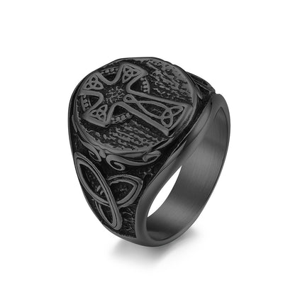 Celtic Knot Cross Ring