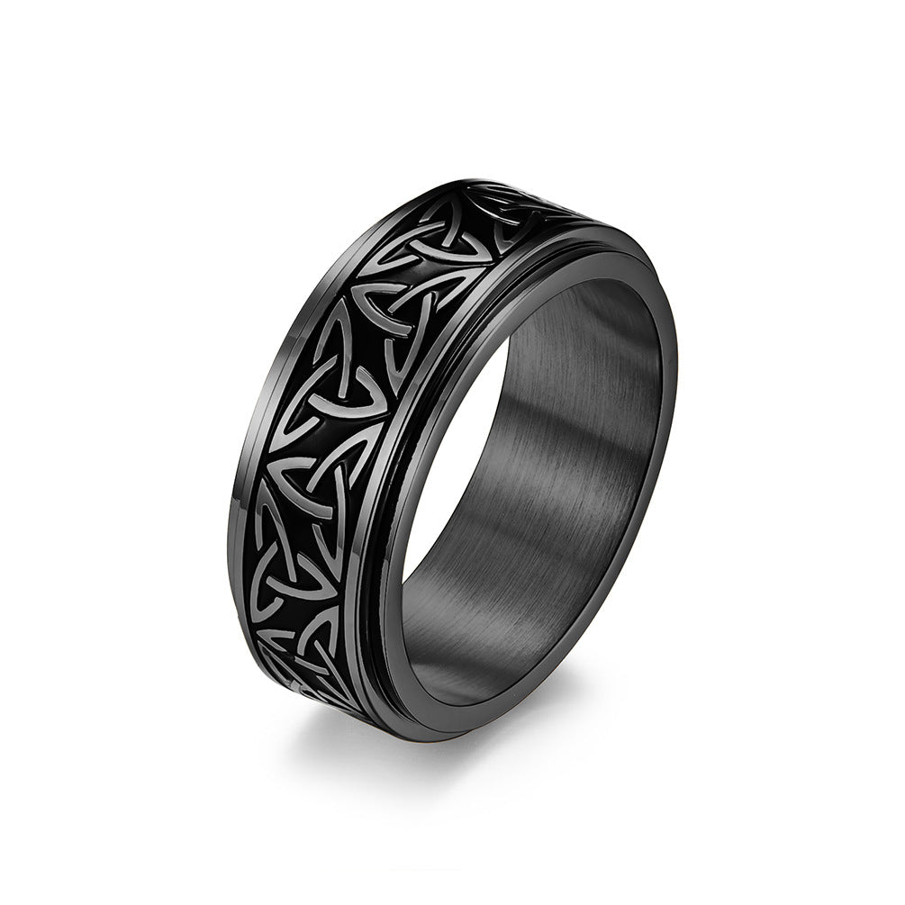 Celtic Triangle Knot Spinner Ring