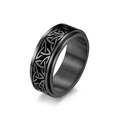 Celtic Triangle Knot Spinner Ring