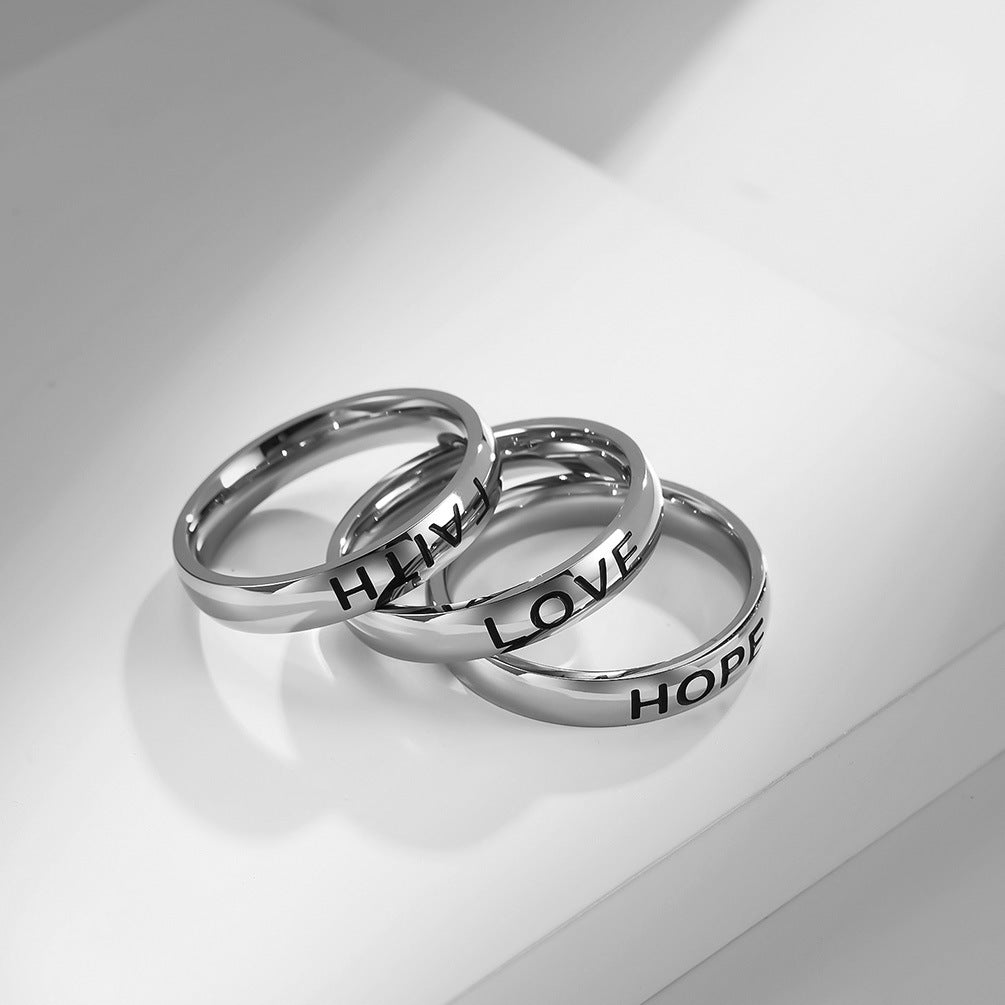 Love Hope Faith Simple Ring