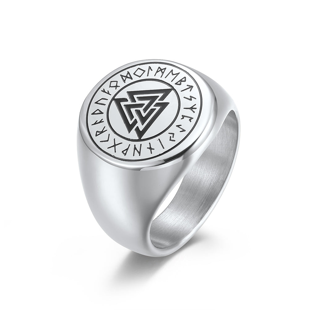 Norse Valknut Signet Ring