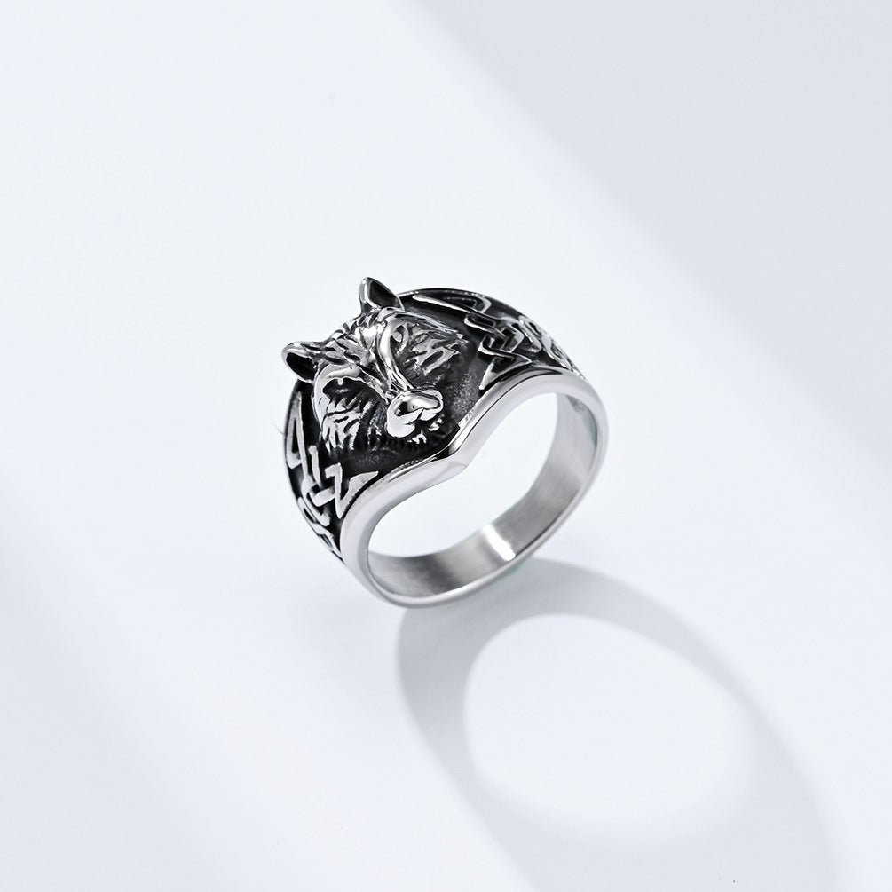 Nordic Wolf Ring