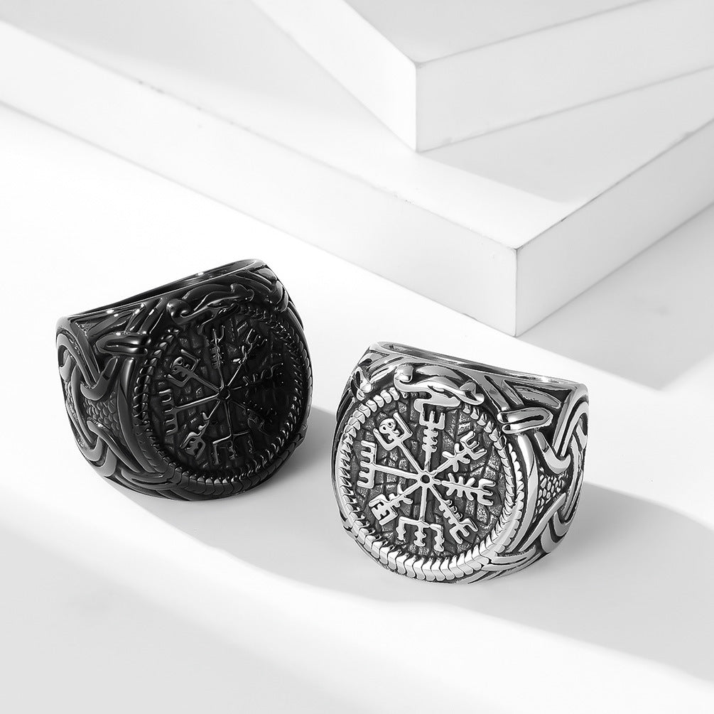 Nordic Viking Compass Ring