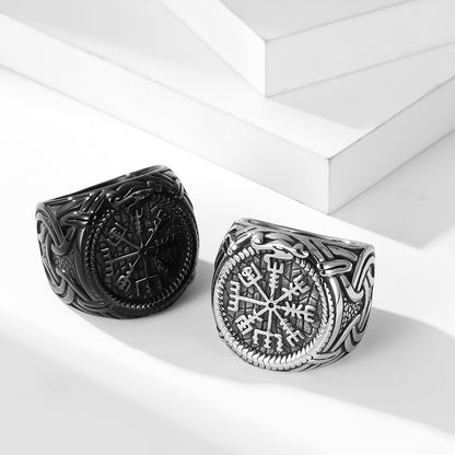 Nordic Viking Compass Ring