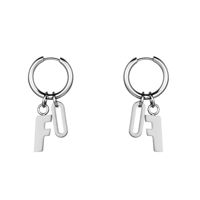 English Letter Earrings