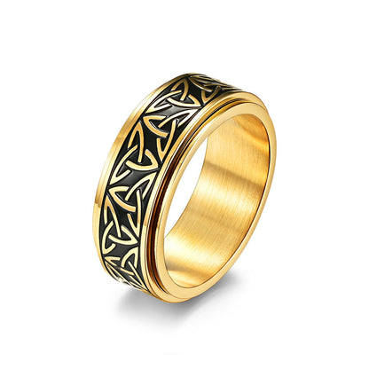 Celtic Triangle Knot Spinner Ring