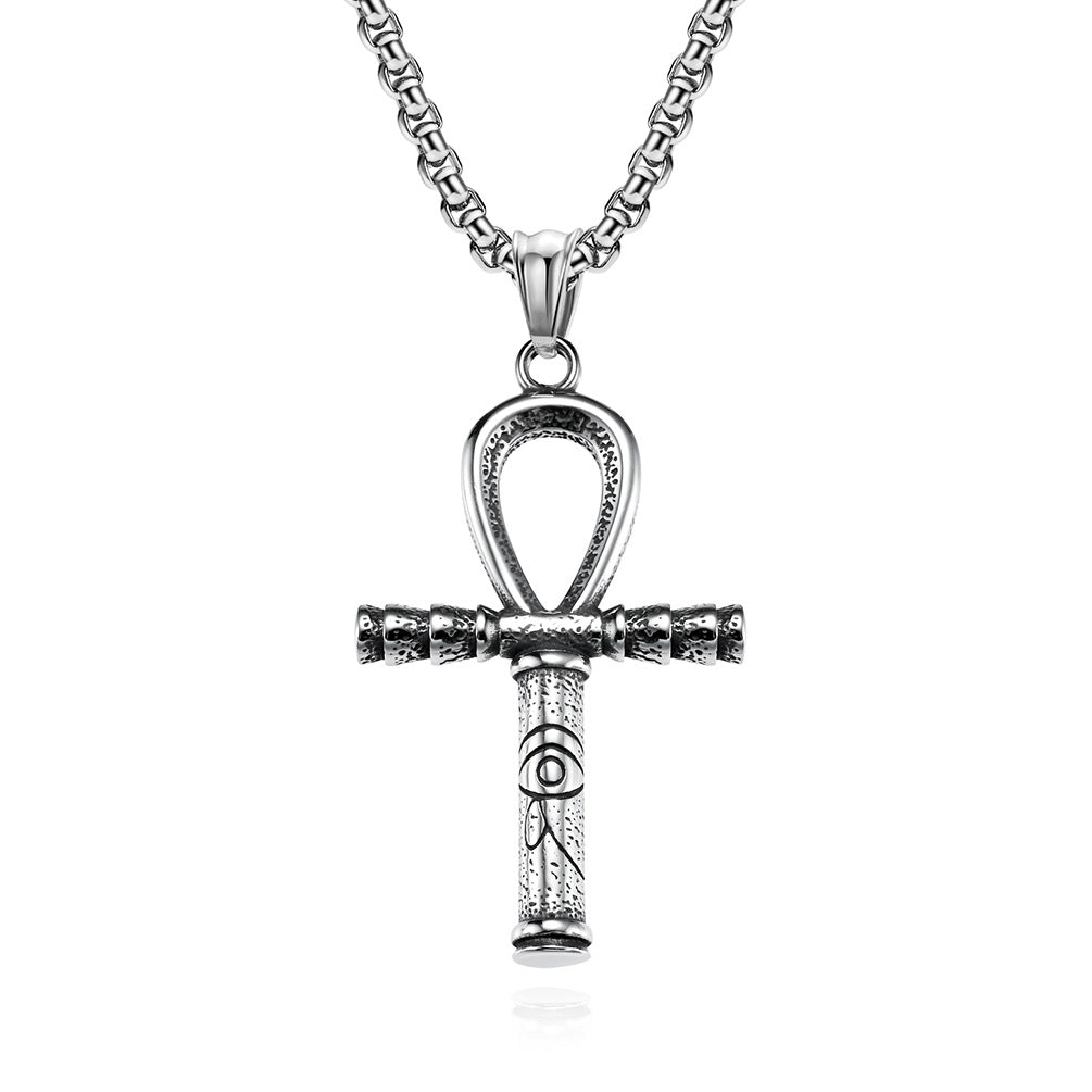 Ancient Egyptian Eye of Horus Ankh Cross Pendant_1 GiftBB.com