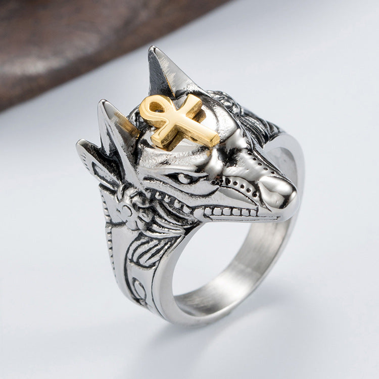Ancient Egyptian God of Death Anubis Ring_3 GiftBB.com