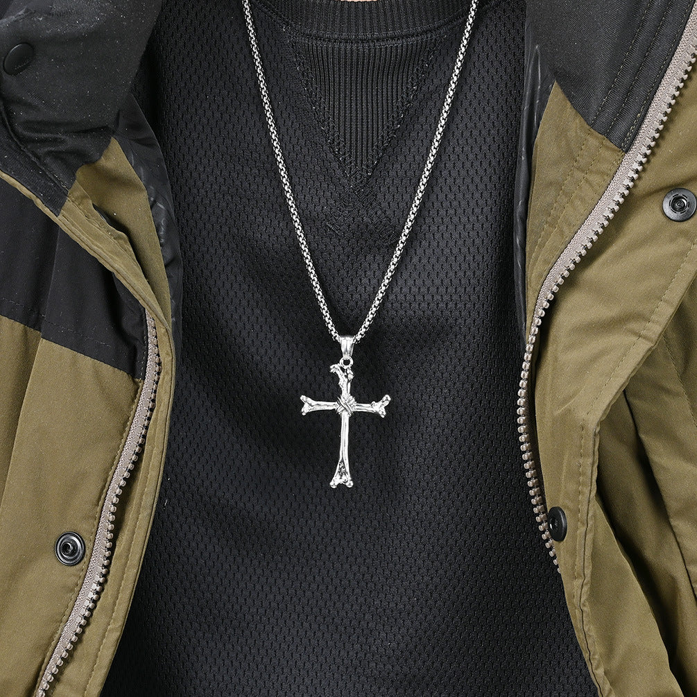 Bone Shaped Cross Pendant_1 GiftBB.com