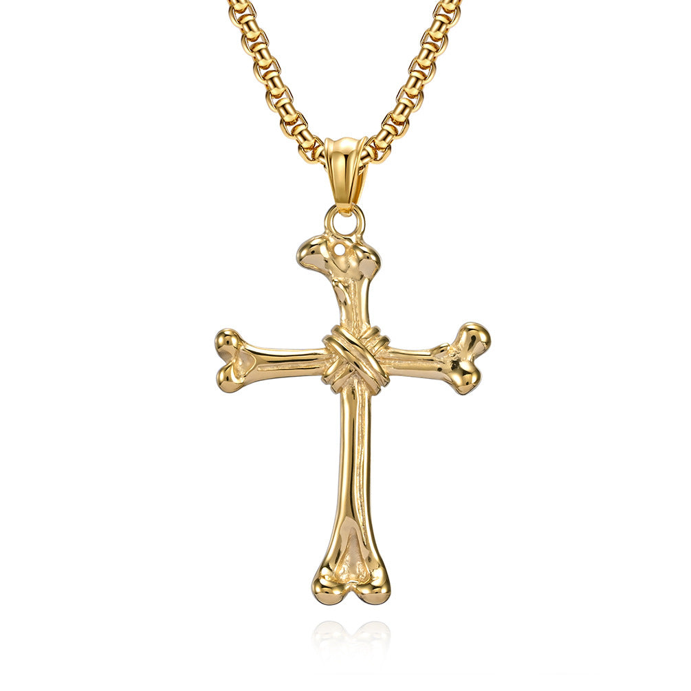 Bone Shaped Cross Pendant_3 GiftBB.com