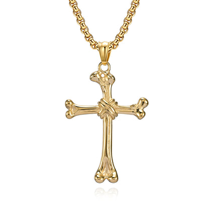 Bone Shaped Cross Pendant_3 GiftBB.com