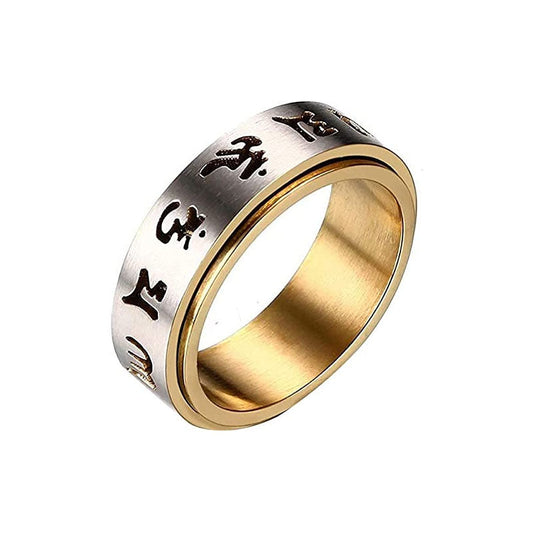 Buddha Six-character Mantra Spinner Ring_1 GiftBB.com