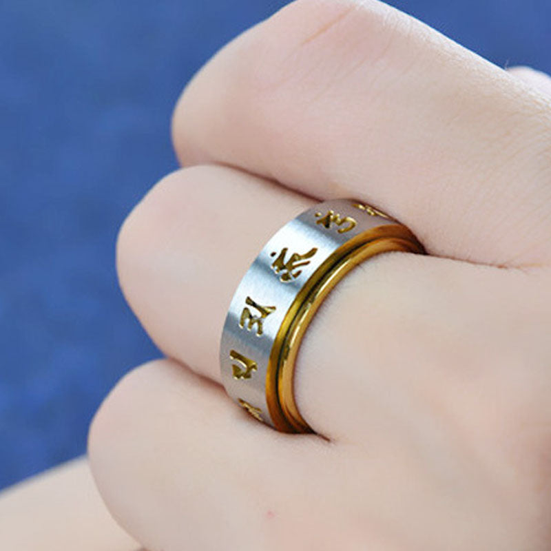 Buddha Six-character Mantra Spinner Ring_3 GiftBB.com