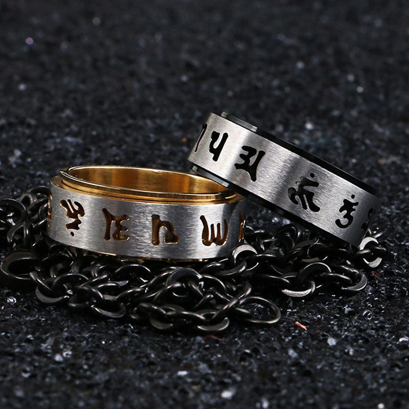 Buddha Six-character Mantra Spinner Ring_5 GiftBB.com