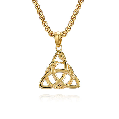 Celtic Eternity Knot Ouroboros Necklace 1 GiftBB.com