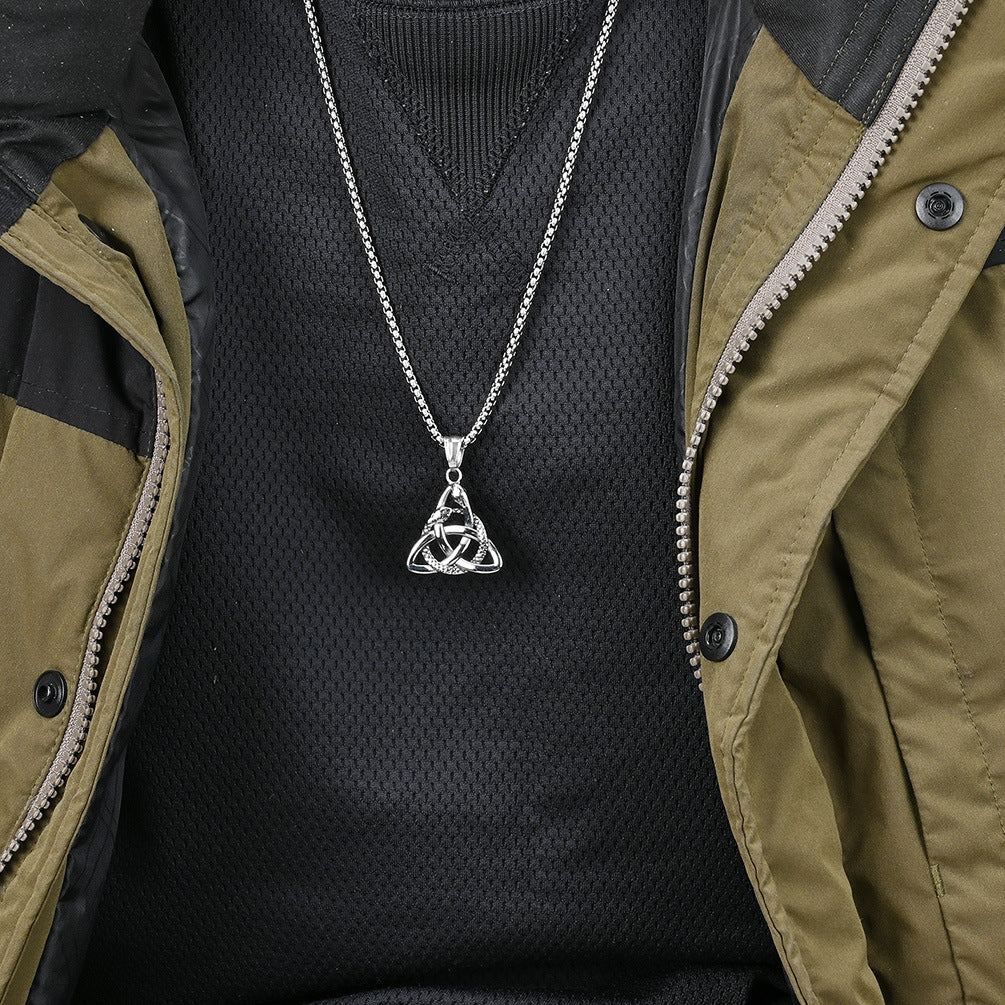 Celtic Eternity Knot Ouroboros Necklace 2 GiftBB.com
